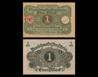 Germany, P-058, 1 Mark, 1920, SUP / Extremely Fine