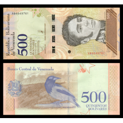 Venezuela, P-108b, 500 bolívares, 2018 - Billet de banque en vente sur Monnaies du Monde SHOP