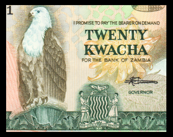 Zambie, P-27e, 20 kwacha, 1980-88
