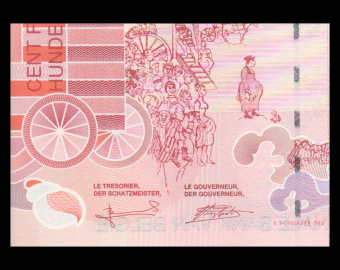 Belgium, P-147a, 100 francs, 1995