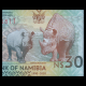 Namibia, P-18, 30 dollars, 2020, Polymer