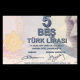 Turquie, P-222b, 5 lira, 2009