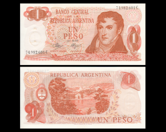 Argentine, P-287(3), 1 peso, 1970-73