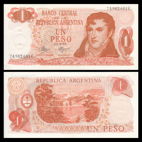 Argentine, P-287(3), 1 peso, 1970-73