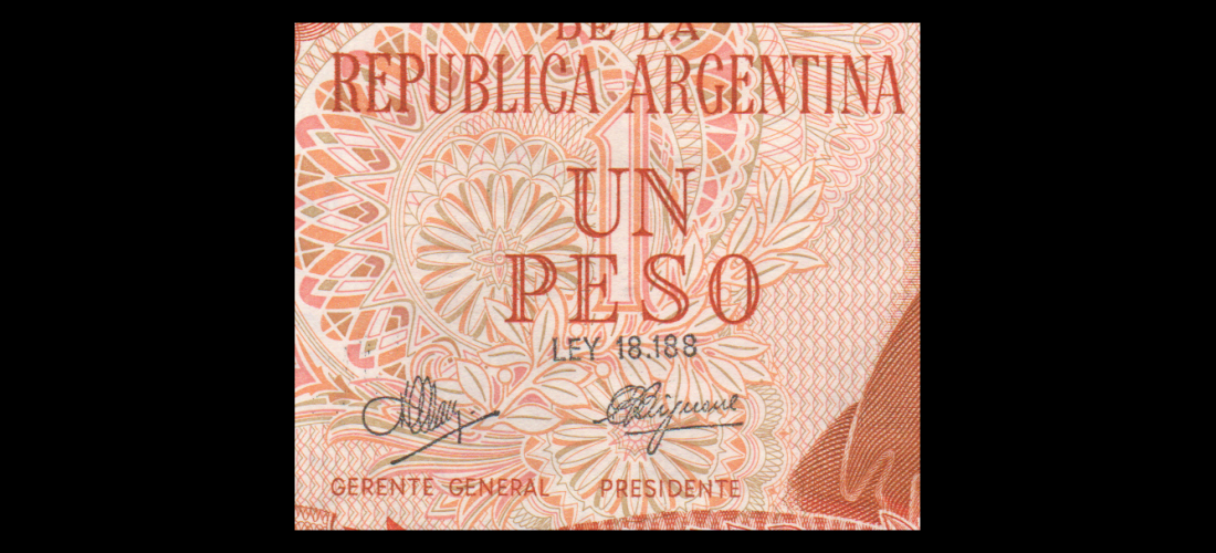 Argentina 1 Peso 1970-73  P-287  Banknotes  UNC 