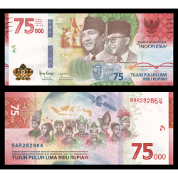 Indonésie, P-w161, 75 000 rupiah, 2020 - Billet de banque en vente sur Monnaies du Monde SHOP