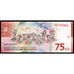 Indonésie, P-w161, 75 000 rupiah, 2020 - Billet de banque en vente sur Monnaies du Monde SHOP