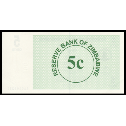 Zimbabwe, P-034, 5 cents, 2006 - Billet de banque en vente sur Monnaies du Monde SHOP
