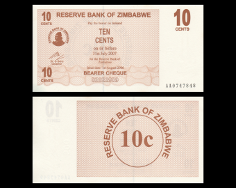 Zimbabwe, P-035, 10 cents, 2006