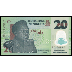 Nigéria, P-34p, 20 naira, 2020, polymère - Billet de banque en vente sur Monnaies du Monde SHOP