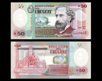 Uruguay, P-102, 50 pesos, 2020, polymer