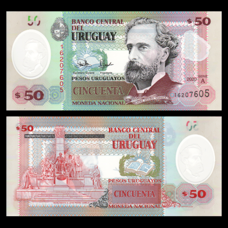 Uruguay, P-102, 50 pesos, 2020, polymer