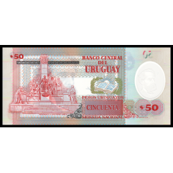 Uruguay, P-102a, 50 pesos, 2020, polymère - Billet de banque en vente sur Monnaies du Monde SHOP