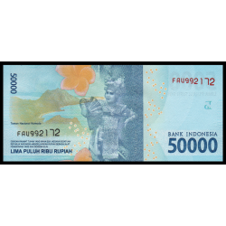 Indonésie, P-159a, 50000 rupiah, 2016 - Billet de banque en vente sur Monnaies du Monde SHOP
