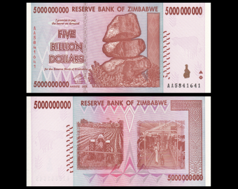 Zimbabwe, P-084, 5 000 000 000 dollars, 2008