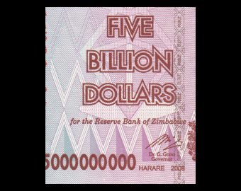 Zimbabwe, P-084, 5 000 000 000 dollars, 2008