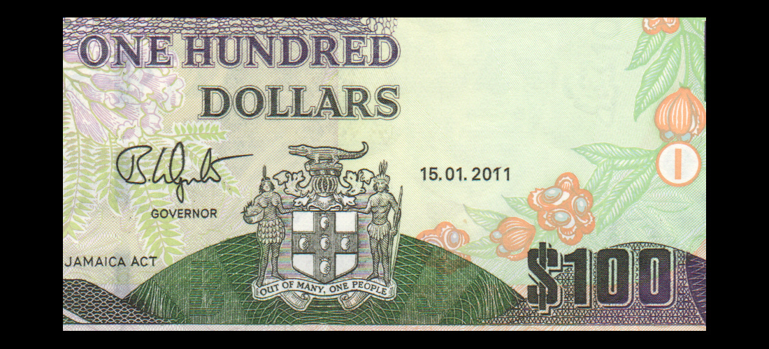 Jamaica 100 Dollars 2011 P-84f Unc 