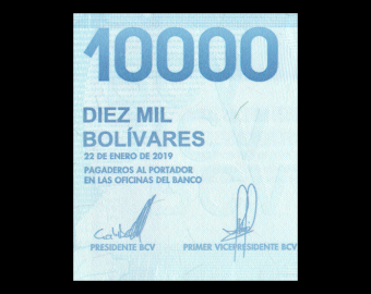 Venezuela, P-109b, 10 000 bolívares soberanos, 2019