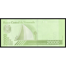 Venezuela, P-110b, 20 000 bolívares soberanos, 2019 - Billet de banque en vente sur Monnaies du Monde SHOP