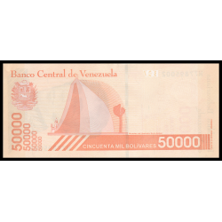 Venezuela, P-111b, 50 000 bolívares soberanos, 2019 - Billet de banque en vente sur Monnaies du Monde SHOP