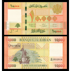 Liban, P-92b, 10 000 livres, 2014 - Billet de banque en vente sur Monnaies du Monde SHOP