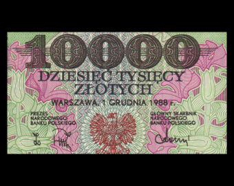 Poland, P-151b, 10 000 zlotych, 1988