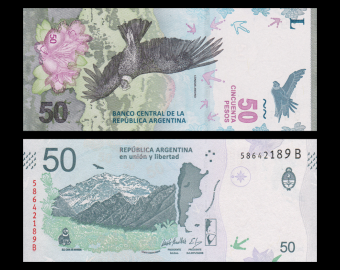 Argentine, P-363b, 50 pesos, 2018
