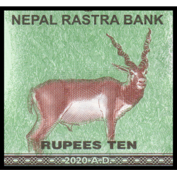 Nepal, P-77b, 10 roupies, 2020 - Billet de banque en vente sur Monnaies du Monde SHOP