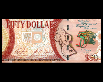 Guyana, P-41, 50 dollars, 2016