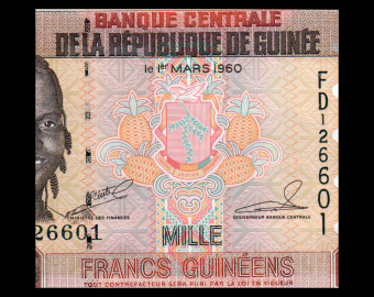 Guinée, P-37, 1.000 francs, 1998