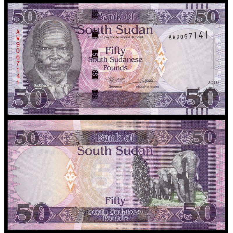 Soudan du Sud, P-14d, 50 pounds, 2019 - Billet de banque en vente sur Monnaies du Monde SHOP