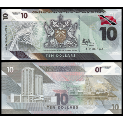 Trinidad & Tobago, P-62, 10 dollars, 2020, polymère - Billet de banque en vente sur Monnaies du Monde SHOP