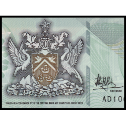 Trinidad & Tobago, P-62, 10 dollars, 2020, polymère - Billet de banque en vente sur Monnaies du Monde SHOP