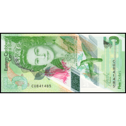 Caraïbes, P-56a, 5 dollars, 2021, polymère - Billet de banque en vente sur Monnaies du Monde SHOP