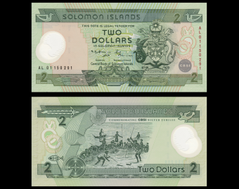 Solomon Islands, P-23, 2 dollars, 2001