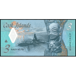 Iles Cook, P-11, 3 dollars, 2021, polymère - Billet de banque en vente sur Monnaies du Monde SHOP