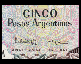 Argentine, P-312b, 5 pesos argentinos, 1983-84