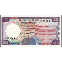 Sri Lanka, P-097c, 20 roupies, 1990 - Billet de banque en vente sur Monnaies du Monde SHOP