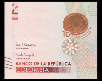 Colombie, P-460c, 10 000 pesos, 2017