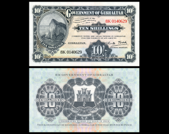 Gibraltar, P-41, 10 Shillings / 50 Pence, 1934 / 2018