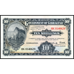 Gibraltar, P-w41, 10 Shillings, (1934) 2018 - Billet de banque en vente sur Monnaies du Monde SHOP