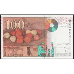 France, P-158b, 100 francs, Cézanne, 1998 - Billet de banque en vente sur Monnaies du Monde SHOP