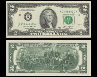 USA, P-538K, 2 dollars, Dallas, 2013