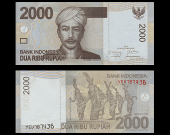 Indonésie, P-148c, 2 000 rupiah, 2011