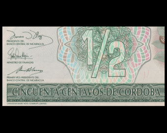 Nicaragua, P-171, 50 centavos, 1991