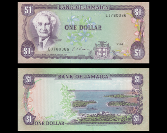 Jamaïque, P-68Ad, 1 dollar, 1990
