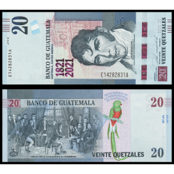 Guatemala, P-w128, 20 quetzales, 2020 - Billet de banque en vente sur Monnaies du Monde SHOP