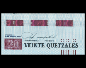 Guatemala, P-new, 20 quetzales, 2021