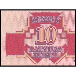 Lettonie, P-38, 10 rublu, 1992 - Billet de banque en vente sur Monnaies du Monde SHOP