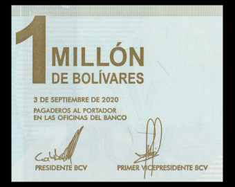 Venezuela, P-114a2, 1 000 000 bolívares soberanos, 2020